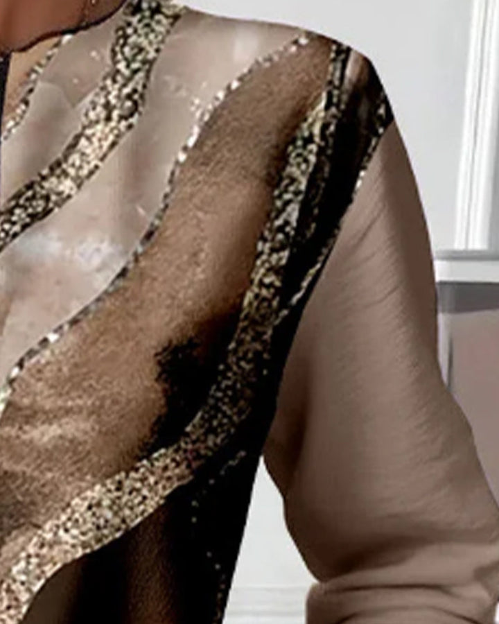 AYSHA – ヴィンテージアートプリント・ハーフジップスウェット